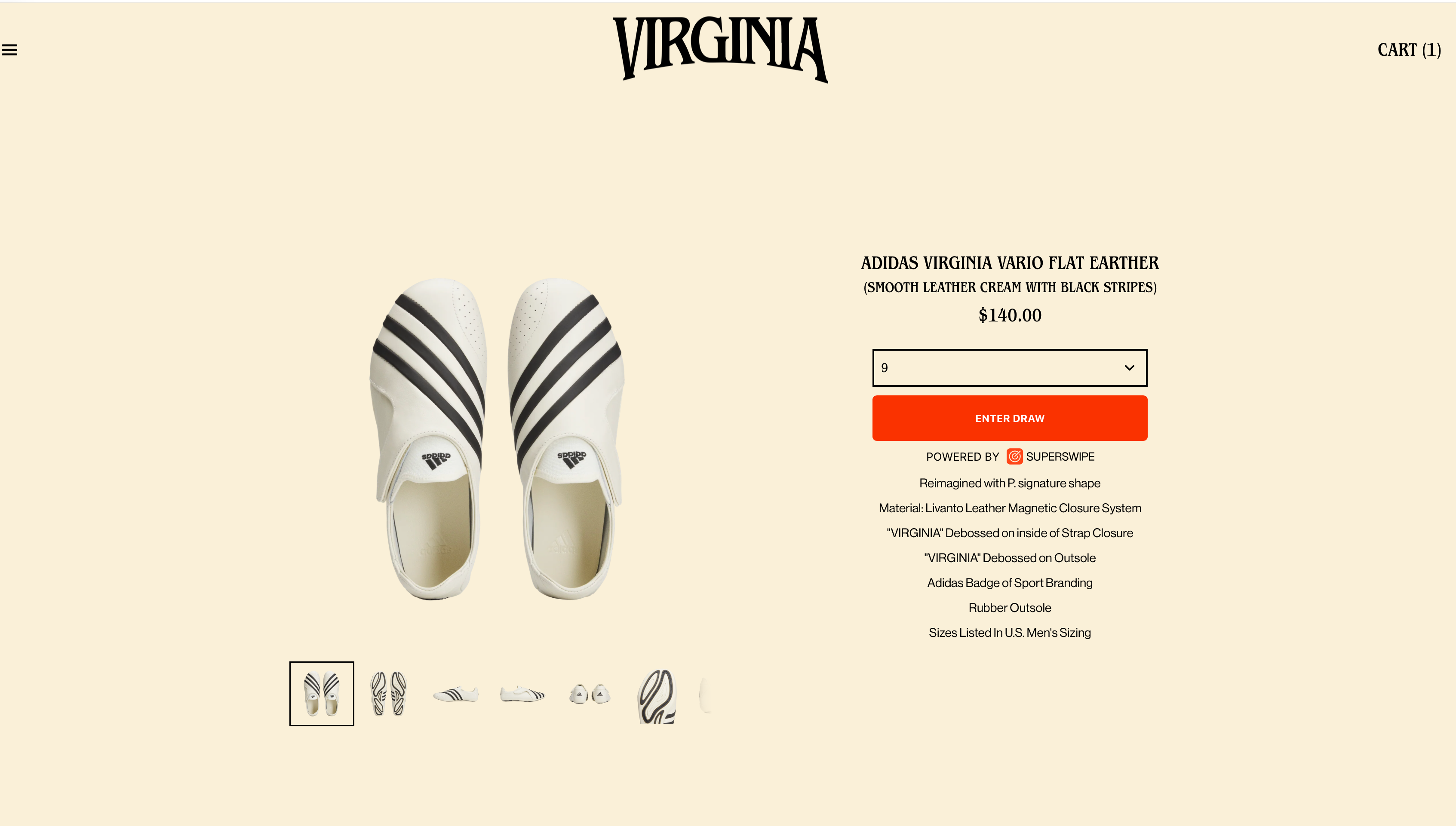 Product page with Enter Draw button